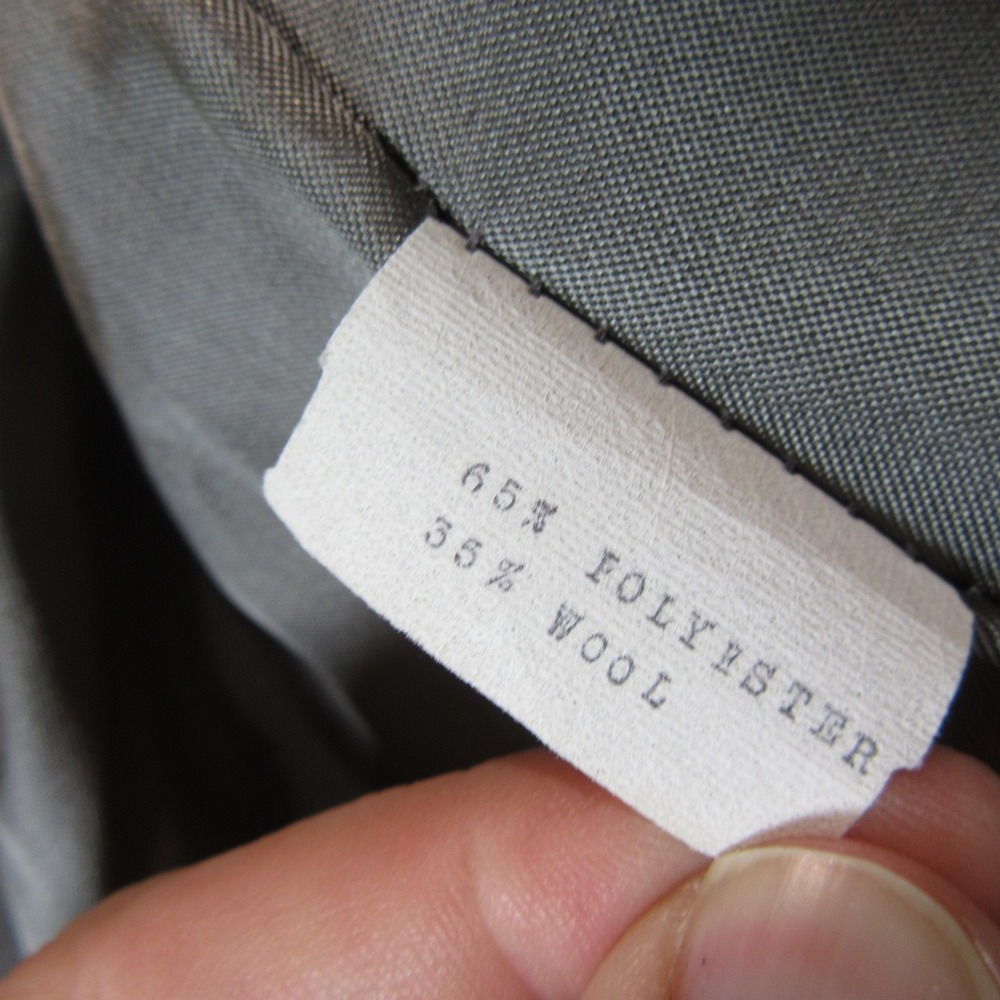 Vintage Western Sport Coat 46R Light Gray Tweed 2 Button Single Vent Yoke - Picture 9 of 11